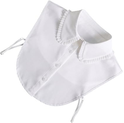 Yardenfun 1 Pc Faux Col Chemisier pour Femme Col Plastron Amovible Chemises Habillées Décontractées pour Femmes Hauts Blancs pour Femmes Chemise Femme Haut Femme Mousseline De Soie Blanche