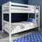 Blisswood Double Bunk Bed, 3ft Single Bed Frame with Ladder, Extra Strong & Durable, Wooden Kids bunk beds, Twin Sleeper for Kids, Children, Adults, Double Bed Frame With Under Bed Storage (White)