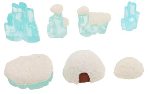 Sosoport 7 Stücke Realistische Faux Schnee Set Figuren Für Jungen Und Mädchen Spielzeug Decor