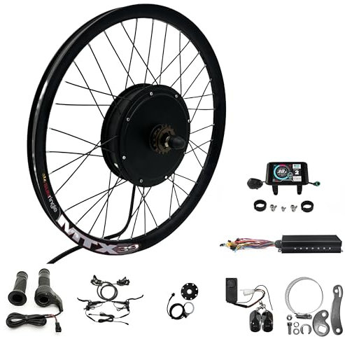 Electric Bike Conversion Kit, 72V 3000W Rear Wheel, 24-29 Inch MTX39 (26 Inch Rear)