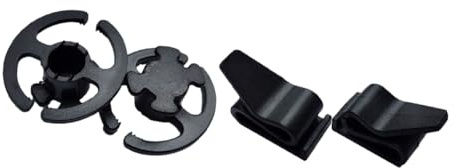 IWOWHERO 2 Paar Helmmaskenclips aus Kunststoff Schwarze Helmhalterung für Skihelm Sicherer Halt und Bequemer 2 Stück