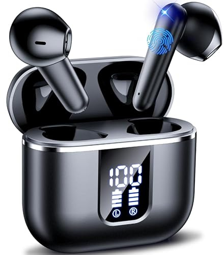 Mosyxe Écouteurs sans fil avec traduction linguistique en temps réel pour 144 langues Bluetooth 5.3 basses son stéréo 42 heures de temps de lecture et IPX7 pour voyage d'affaires (noir)