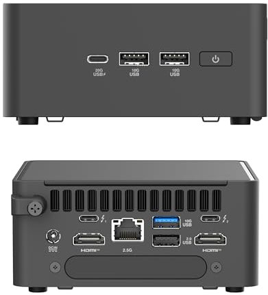 WEELIAO NUC 15 Pro Mini PC (NUC15CRHU7) Intel Core Ultra7 255H, fino a 96 GB DDR5, Intel Arc Graphics, Wi-Fi 7, PCIe SSD – Computer desktop AI compatto (64 GB RAM, 2 TB SSD), supporta Windows 11 Pro