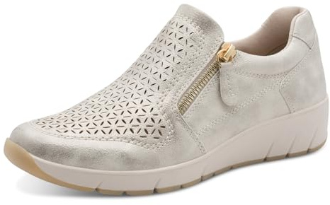 Jana Damen Sneaker Slip on mit Reißverschluss Vegan