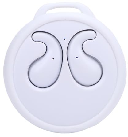 Fockety Auricolari invisibili per dormire, auricolari Bluetooth 5.3 ultra mini per chi dorme di lato, cuffie wireless con cancellazione del rumore per allenamenti di corsa (WHITE)