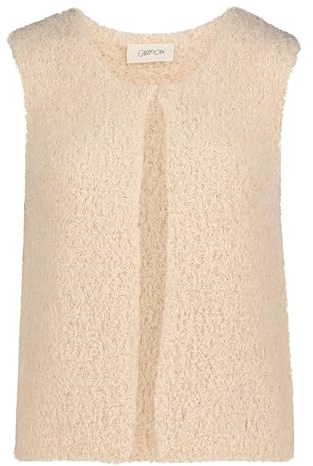 Cartoon Damen Strickweste mit Rundhalsausschnitt 38, Cream