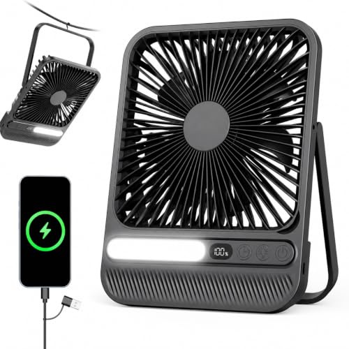 Akku Ventilator, 7 Zoll, 10000mAh, 4 Geschwindigkeiten