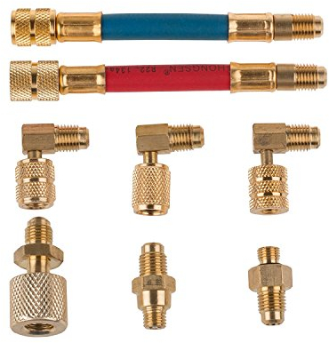 Onerbuy Auto AC Climatiseur Réfrigération R134A R12 Conversion Adaptateur Tuyau Set Kits 8pcs