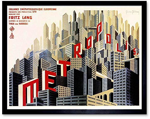 Wee Blue Coo Movie Film Metropolis Sci Fi Drama Class Study City Art Print Framed Poster Wall Decor Kunstdruck Poster Wand-Dekor-12X16 Zoll