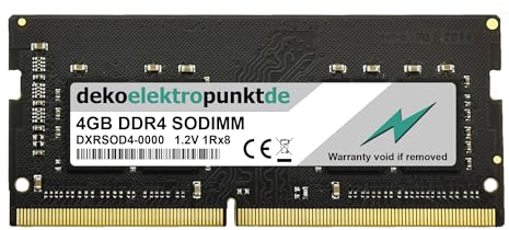 dekoelektropunktde 4GB Ram Speicher passend für Shuttle XPC Slim DS77U3 Barebone-, SODIMM DDR4 PC4