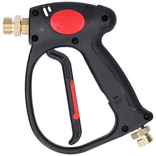 McFilter | Pistole | schwarz, 2x M22 AG, 310 bar, 160 °C, 30l/min | Hochdruckpistole für Hochdruckreiniger