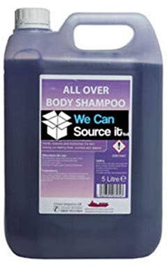 We Can Source It Ltd - Luxury Lavender Shampoo Conditioner and Body Wash Bottle - 3 in 1 Purple Shower Gel - 5 Litres