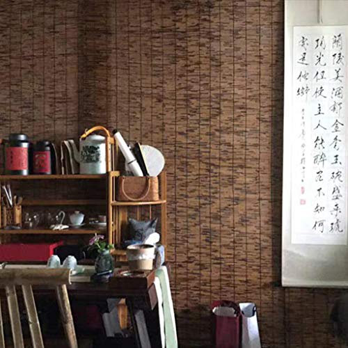 VOCD Bambus Rollläden, Natural Reed Jalousien Schatten Vorhänge Verdunkelung Tür Vorhänge Korridore Trennwände Raumteiler, Möbel Dekoration