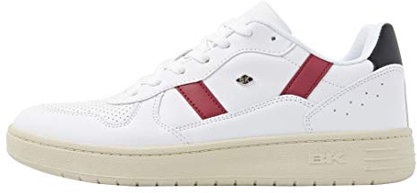 British Knights Herren RAWW Sneaker, White/Burgundy/Black, 43 EU