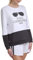 KARL LAGERFELD Damen Long Sleeve Graphic Crewneck Sweatshirt, Weiß/Schwarz, S