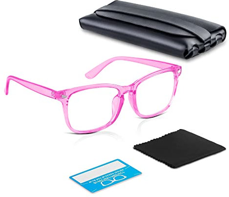 COOLOO Blue Light Blocking Glasses, Gaming Computer Glasses Anti Glare Headache Eyes Strain Glasses with Blue Light Filter, Super Light Weight Fashion