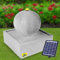 Fontana da giardino a energia solare moderna 2 (grigio chiaro) con luce LED, vasca per uccelli, cascata, decorazione da giardino con pompa, gioco d'acqua per giardino, terrazza, balcone