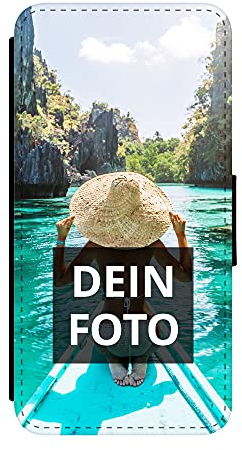 PhotoFancy® – Personalisiertes Huawei P30 lite Flipcase mit Foto Bedrucken – Handyhülle selbst gestalten