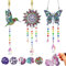 Bigalter Diamond Painting Sonnenfänger Windspiel Bastelset, DIY 5D Doppelseitiges Diamond Painting Set Anhänger Ornament Fensterdeko Basteln für Mädchen Geschenke - 3 Stück(Schmetterling+Vogel+Sonne)