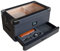 Case Elegance Black Edition Humidor mit Glasplatte und digitalem Hygrometer Front-Hygrometer, spanische Zeder, Zigarrenlösung, Hydro-System und Schaumstoffschublade für Zubehör für 50-100
