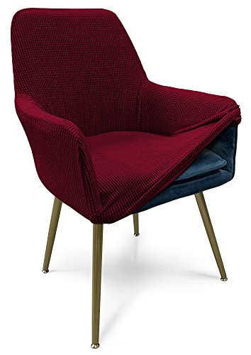 TIANSHU Bezug für Wohnzimmerstühle, für Esszimmer, Wohnzimmer, Büro, Rezeption, Stuhlbezug, Rutschfester Bezug für Wohnzimmerstühle (Bezug für Wohnzimmerstühle, Weinrot)