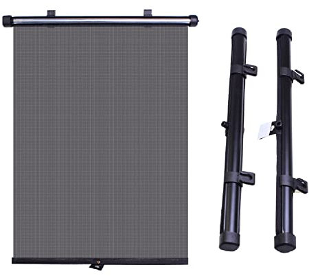 2pcs Volet Roulant de fenêtre Voiture, Asudaro Utilisation De La Voiture Pare-Soleil Fenêtre Rideau Fenêtre Ombrage Rideau Isolant Rétractable avec 6 Ventouses pour berlines, camions, VUS
