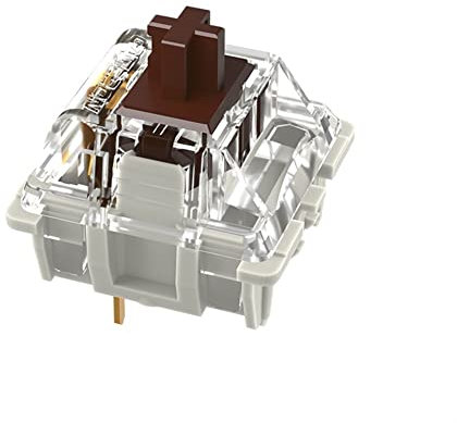 2Duck Gateron G Pro 2.0 Upgraded Switch, 3Pin RGB SMD Linear Pre-Lubed G Pro Yellow/White/Red/Silver MX Stem Switch For Custom Mechanical Gaming Keyboard (Color : Brown V2, Size : 30PCS)