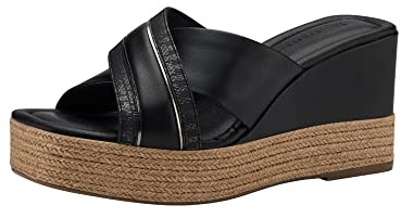Tamaris Damen Pantoletten, Frauen Slipper,Schlupfschuhe,schluepfschuhe,Slides,Slip-ons,Backless Slipper,Mules,Gartenschuhe,Black,39 EU