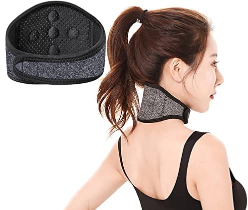 IBLUELOVER Neck Support Brace Self Heating Magnetic Neck Pad Thermal Cervical Collar Adjustable Neck Protector Guard for Women Men Elderly