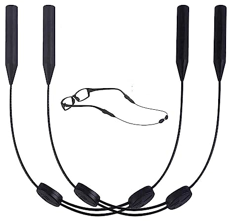 Brillenband, Verstellbares Brillenband, 2er-Pack Wasserfestes Brillenhalter, Sportbrillenband, Glasses Strap, Sportband Brille, Brillenbänder, Brillenband Sport, Sport Brillenband(Schwarz, 25cm-40cm)