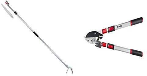 Darlac Telescopic Cut 'n' Hold Snapper – 3m Long Reach Garden Pruner with 25mm Cut Capacity & Telescopic Ratchet Lopper – 50mm Cut Capacity – Ideal for Gardeners with Dexterity Issues