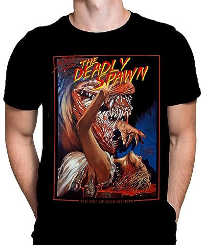 Spawn Herren T-Shirt Gothic Horror Print, Schwarzes Baumwoll-T-Shirt, Movie Poster Tee