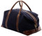 SID & VAIN Weekender Lennox - Vintage Reisetasche XL aus Canvas mit Leder I Sporttasche Herren, Damen erweiterbar groß Marine-Blau