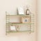 [en.casa] Modulares Wandregal Strängnäs Metallregal Olivgrün Hängeregal mit 3 Regalböden Badregal Küchenwandregal Wandablage Wohnzimmer