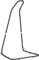 Outsunny Hängestuhlgestell Hängesesselgestell Höhenverstellbarer Ständer für Hängestuhl bis 150 kg Belastbar für Garten, Balkon, Metall, Schwarz, 133 x 116 x 195/230 cm