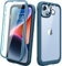 Diaclara Designed for iPhone 14 Case, Full Body Rugged Case with Built-in Touch Sensitive Anti-Scratch Screen Protector, with Camera Lens Protector for iPhone 14 6.1 (Greyish Blue)