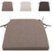 RUIXUAN Stuhlkissen 43 * 41cm Sitzkissen Stuhlauflage Outdoor Gartenstuhlkissen Sitzpolster Auflage für Rattanstühle Outdoor Stuhlkissen mit Bändern (Graubraun)
