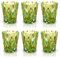 MAZZEGA ART & DESIGN - 6 vasos Goto Tumbler de vidrio soplados y hechos a mano con Murrine Murano - I Colori di Murano - Vaso de agua Tumbler Colombina 350 ml. Fabricado en Italia (6, verde)