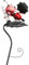 Dekohelden24 Metall-Gartenstecker Pflanzstecker Beetstecker Bodenstecker Biene mit Regenmesser als Reagenzglas, B/H 19/90cm