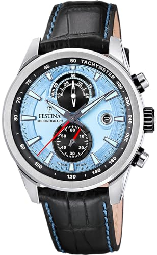 Festina Herren Uhr Timeless Chronograph Leder Armband