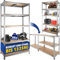 tectake® Werkstattregal, Schwerlastregal mit 5 Böden, belastbar bis 1325kg, Lagerregal, Kellerregal, Zubehör für Garage, Organizer für Abstellraum, Steckregal, für Aufbewahrung, Lastenregal