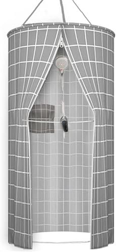OULXDCYC Tenda Doccia Tenda da Doccia Rotonda Poliestere Appeso Isolamento Termico Doppio Cerniera, Tenda da Doccia Portatile, Tenda da Doccia Moderna per Bagno Decor