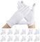 Segbeauty Guanti Cotone Bianchi, 12 Paia Guanti in Cotone Touch Screen, Lavabili, per Dermatiti, Crema Mani, la Cura della Mani Secche (M)
