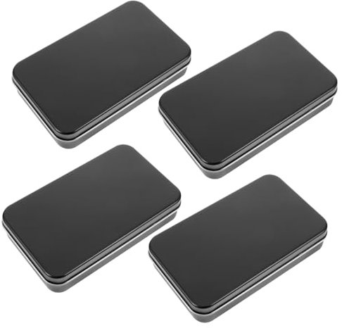 GARVALON 4pièces Boîte De Rangement Pour Cartes à Jouer De Organisateur De Cartes Métal Compact Et Pratique Pour Collectionner Et Transporter Mat
