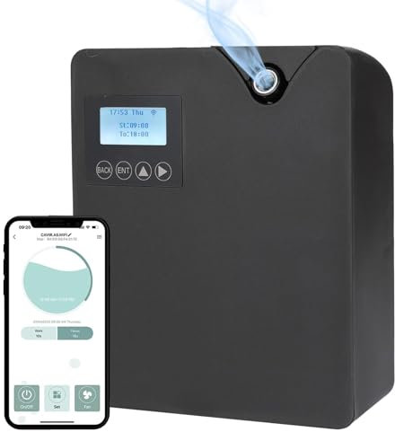 Intelligente Duftluftmaschine Für Zuhause, 300 Ml Wasserloser Diffusor Für ätherische öle Mit Vernebelungstechnologie, Bluetooth- Und WLAN-Steuerung, Reichweite Bis Zu 185 M², Für Das Spa In Zuhause