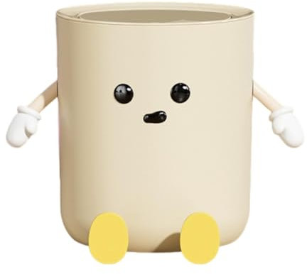 MagiDeal Jolie poubelle avec couvercle, poubelle moderne, poubelle de cuisine pour chambre à coucher, maison, toilettes, dortoir, 12 L Sitting