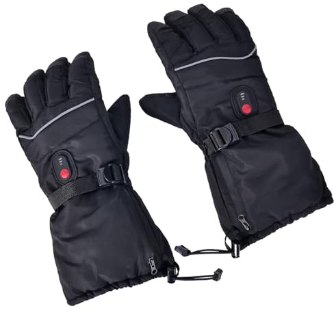Tuygn - Winter Heated Gloves Battery Powered Heated Gloves Outdoor Warm Ski Gloves for Men Women (Black)