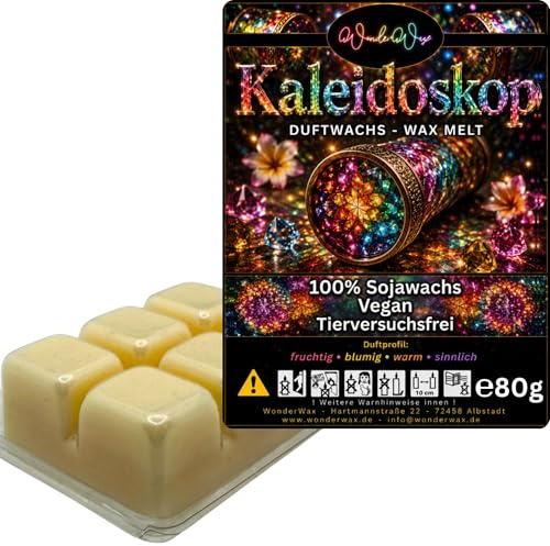 WonderWax® Duftriegel 6 x Duftwachs Würfel Weiß Kaleidoskop | Farbe: Weiß | Raumduft für Duftlampen, Wax Melt, Sojawachs, Indoor Duftöl Wachs schmelzen für Aromalampe