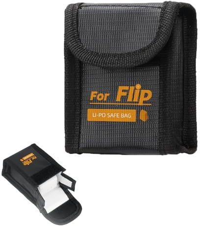 CERFFOOL Lipo Battery Safe Bag for DJI Flip Explosion Proof Flameproof Case Secure Charging Storage Box Drone Accessories Storage Bag (for 1 Battery)