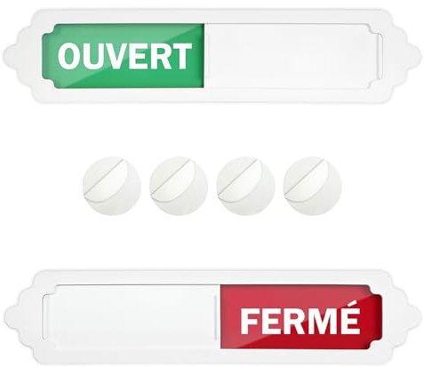 Acuxiaza Türschild, offen, geschlossen, mit Magnet und selbstklebend, 17,8 x 3,8 cm, offen, geschlossen, für Geschäfte, Unternehmen, Restaurants, 2 Stück